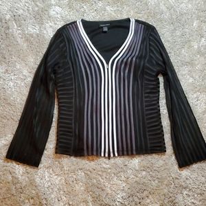 Frank Lyman Black Striped Jacket